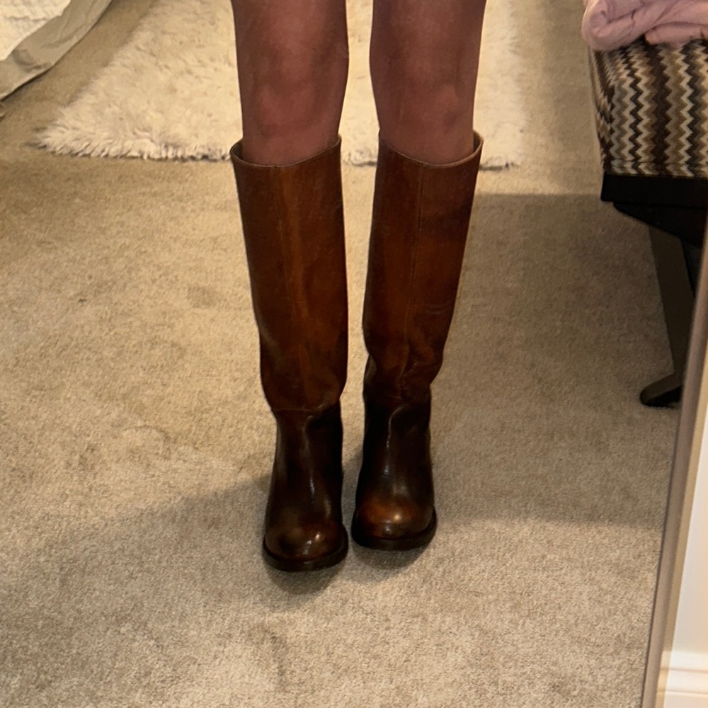 Ash handmade leather riding boots size 38 1-2